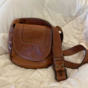 Patricia Nash Leather Western Brown Bag Purse!